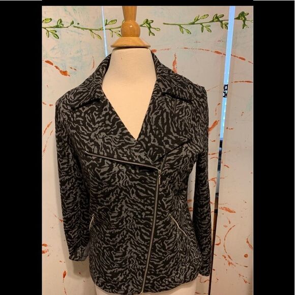 Notations size medium long sleeve zipper jacket with front zipper pockets - Picture 1 of 5